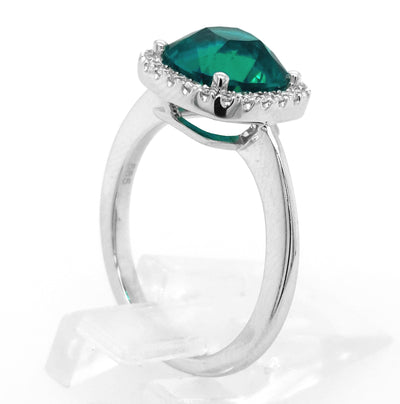 14KW Chatham Emerald Ring