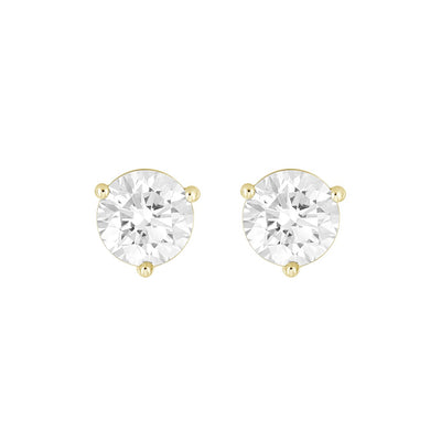 14KY 2.00ctTW RBC F-G/VS2-SI1 Lab-Grown Diamond Stud Earrings