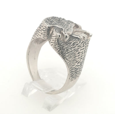 SS Standing Eagle Ring Size:9