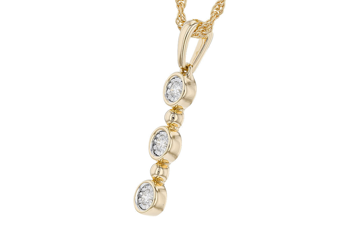 14KY Bubble Drop Diamond Necklace (18 inches)