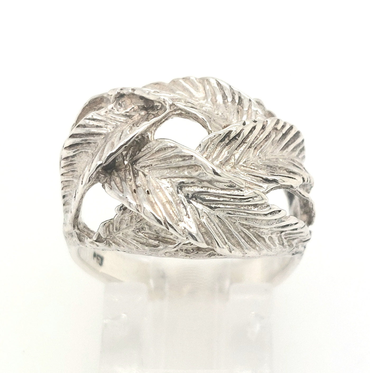 SS Leaf Ring Size:7