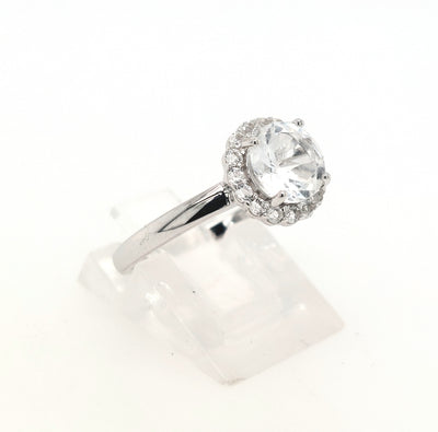 Sterling Silver White Topaz "Dazzle" Ring