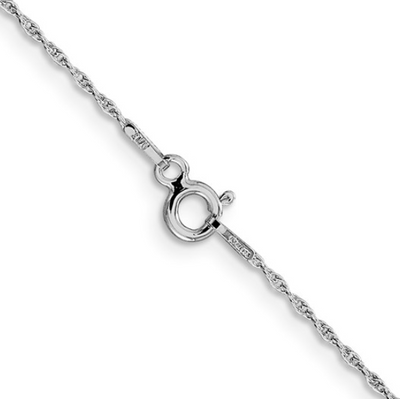 Sterling Silver Rhodium-plated 1.25mm Loose Rope Chain (18 inches)