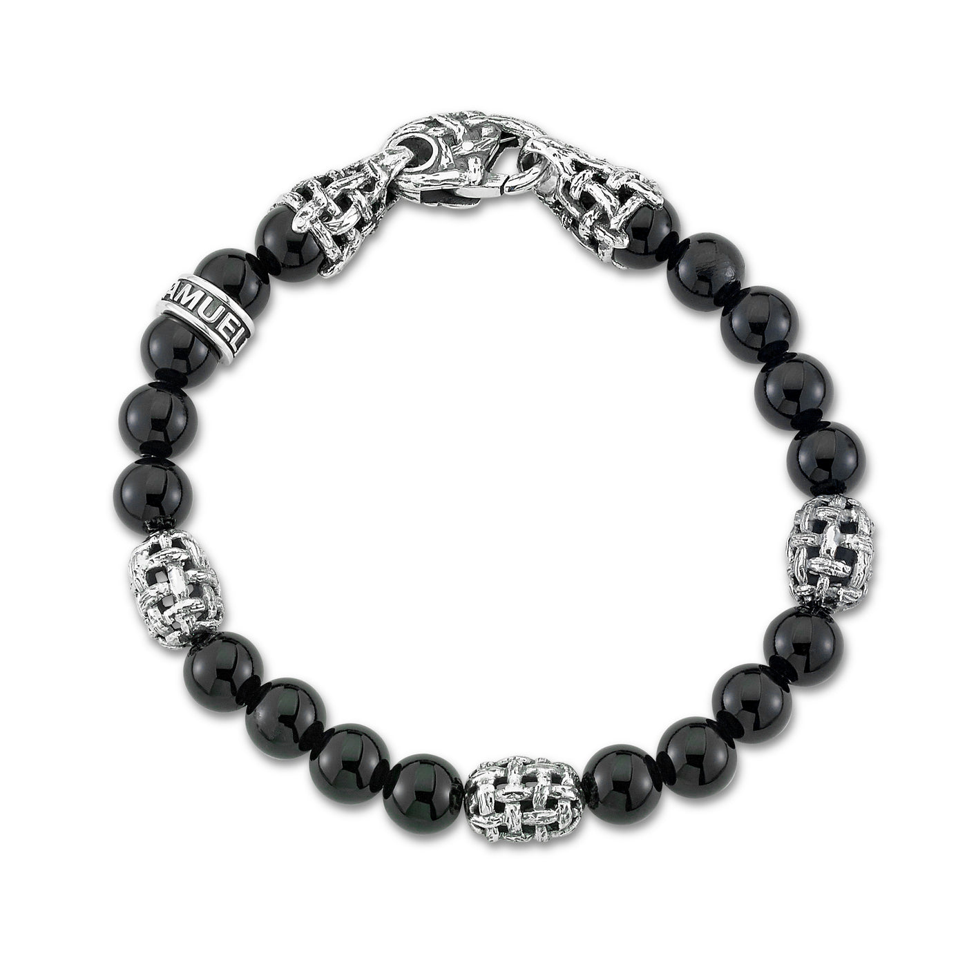 SS Onyx "Mare" Bracelet With Lobster Clasp