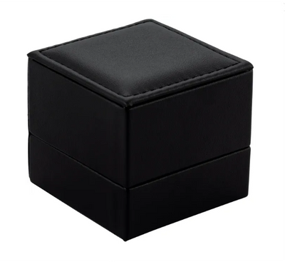 Black Medium LED Lighted Ring Box