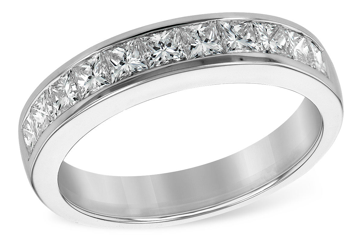 14KW 1.00ctTW Princess-Cut Diamond Band (Size 7)