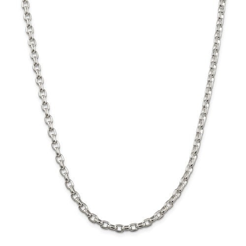 Sterling Silver 4.4mm Oval Rolo Chain