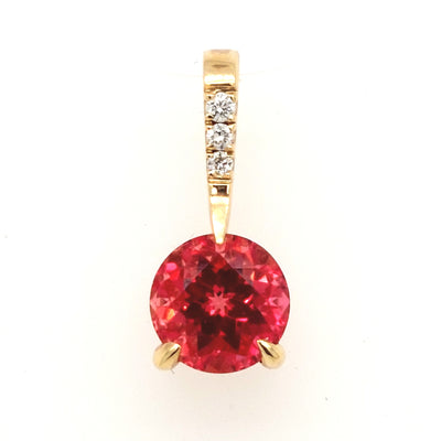 14KY Chatham Padparadscha Pendant