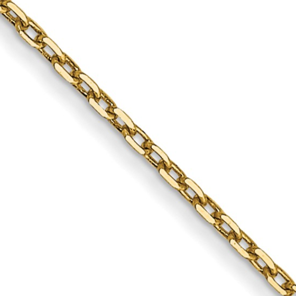 14KY 0.8mm Diamond-cut Cable Chain (18 inches)