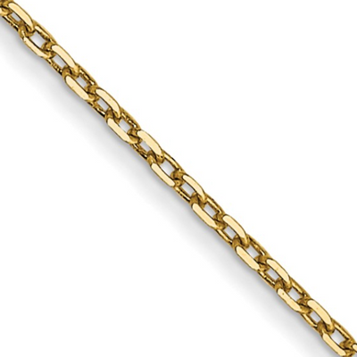 14KY 0.8mm Diamond-cut Cable Chain (18 inches)