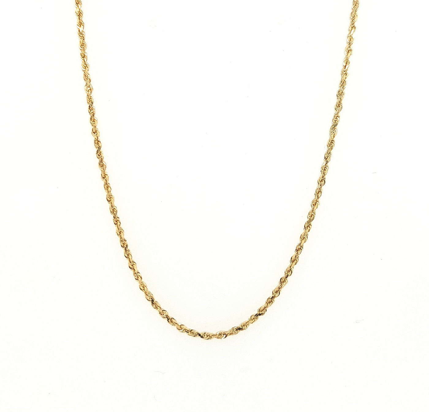 14KY 1.5mm Rope Chain Length:16in Gram Weight:3.0g