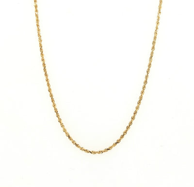 14KY 1.5mm Rope Chain Length:16in Gram Weight:3.0g