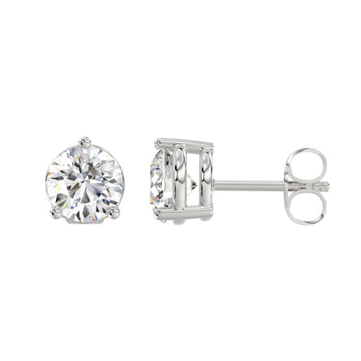 14KW 2.50ctTW Lab-Grown Martini-Set Diamond Studs