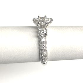 Platinum Marquise Diamond Three Stone Engagement Ring 0.87ctTW