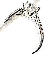 14KW RBC Diamond Engagement Ring