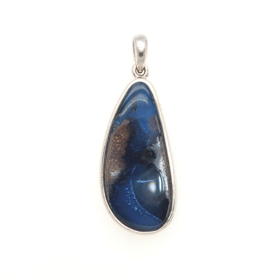 SS Australian Boulder Opal Pendant