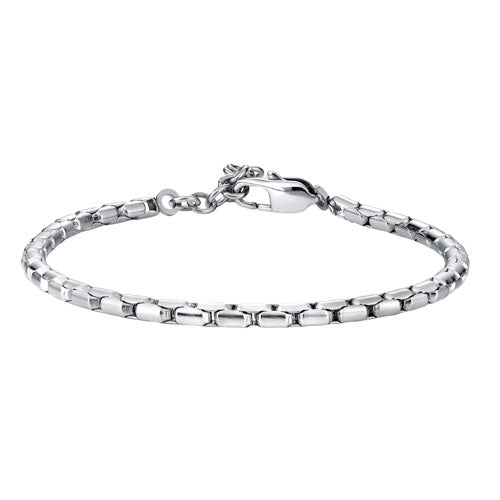 Stainless Steel Rounded Box Link Bracelet 35mm