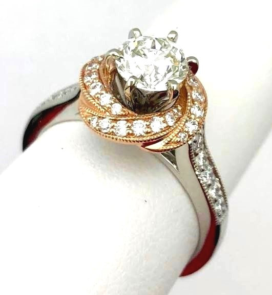 14K Two-Tone 1.27ctTW Diamond Engagement Ring