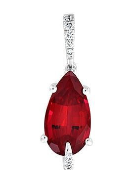 14KW Chatham Lab-Grown Ruby Pendant