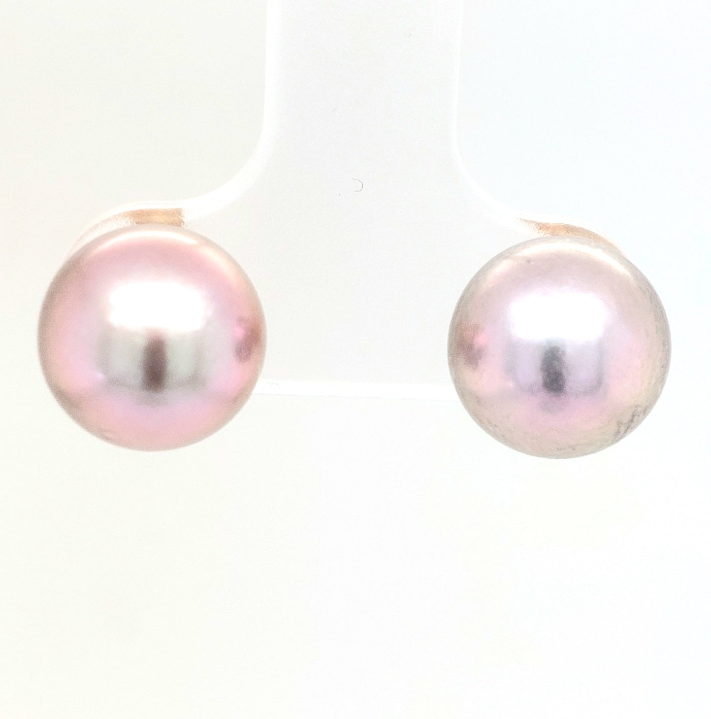 14KY Black Pearl Earring Pair