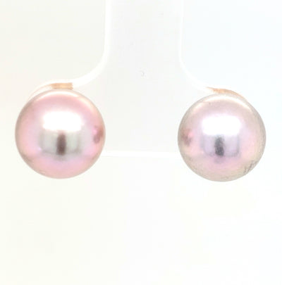 14KY Black Pearl Earring Pair