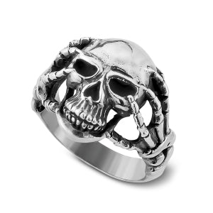 Sterling Silver "Skull And Claw Ring"