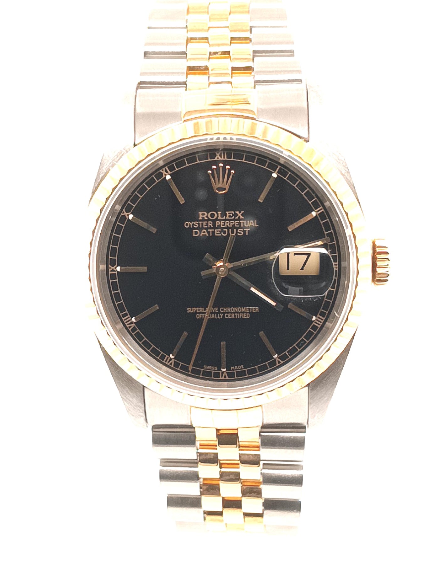 Gent's Stainless & 18K Gold Pre-Owned Rolex Datejust Circa:1993