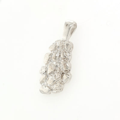 SS Pear Shape Silver Nugget Pendant