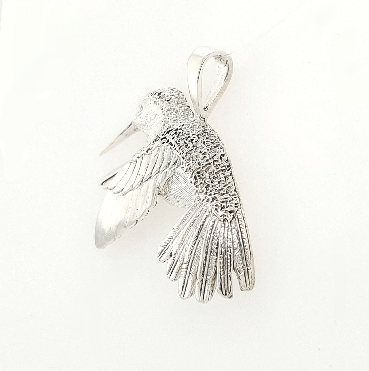 SS Hummingbird On The Wing Pendant