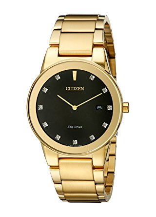 Gent's Citizen Eco-Drive "Axiom" Watch with Black Diamond Dial